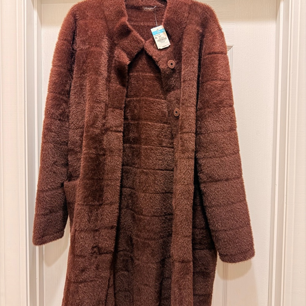 J. McLaughlin Chocolate Teddy Jacket